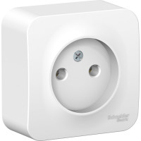 Розетка Systeme Electric Blanca о/у, без заземления, без шторок, метал.пл., 16а, 250в, белый BLNRA000121
