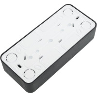 Розетка Systeme Electric Blanca о/у, 3-я, без заземления, со шторк., изол.пл., 16а, 250в, антрацит BLNRA001316