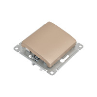 Механизм выключателя Systeme Electric Glossa нажимная кнопка, сх.1, 10ах, титан GSL000415