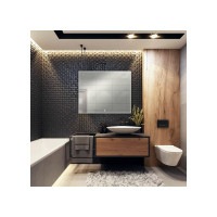 Зеркало с LED-подсветкой Toppus SILK 80x60 см, сенсорный выключатель с функцией плавного диммирования, алюминий 2911.002