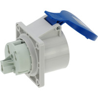 Встраиваемая розетка INPIN 32A/230V/1P+N+E/IP44, фланец 75x75 CA1395