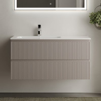 Подвесная тумба Sancos Snob R левая 995x445x500 мм, c двумя ящиками, оснащенными доводчиками, Doha Soft SNR100LSM