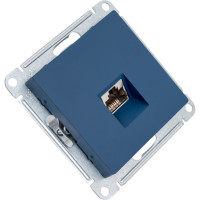 Компьютерная розетка Systeme Electric Atlasdesign аквамарин rj45, кат 6е ATN001186