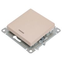 1-клавишный переключатель Systeme Electric Atlasdesign песочный с подсветкой сх.6а, 10ах ATN001263