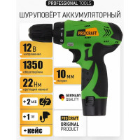 Аккумуляторная дрель-шуруповерт PROCRAFT PA12LIS