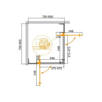 Душевой уголок Cezares SLIDER-A-2-70/80-BR-Cr