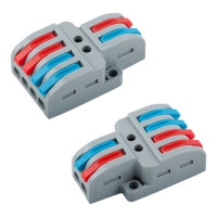 Разветвительная клемма универсальная монтажная, 2х4 провода, General Lighting Systems GTER7-24, упаковка 50 шт, 800495