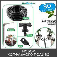 Набор капельного полива на 80 растений для парника, теплицы, грядок ПоливНаДаче GS.80