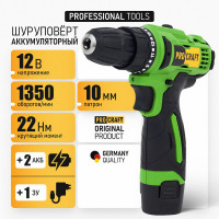 Аккумуляторный шуруповерт Universal PA-12Li COMPACT PROCRAFT PA12C