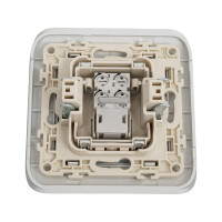 Телефонная розетка LUXAR Deco с/у RJ-11 серебро с рифленой рамкой 4606400620433