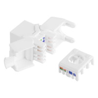 Модуль Keystone NIKOMAX  категория 6a, RJ45/8P8C, белый NMC-KJUA2-ET-WT