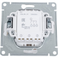 3-клавишный выключатель Systeme Electric GLOSSA 10АХ, ТИТАН GSL000431