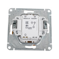 1-клавишный переключатель Systeme Electric GLOSSA 10АХ, ДЕРЕВО ДУБ GSL000561