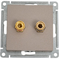Аудиорозетка Systeme Electric AtlasDesign Шампань двухместная SE ATN000587
