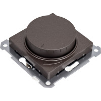 Механизм поворотно-нажимного светорегулятора (диммера) Systeme Electric Atlasdesign led, rc, 400вт, мокко ATN000623