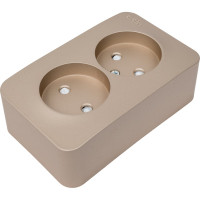 Розетка Systeme Electric Blanca о/у, двойная, без заземления, со шт., изол.пл., 16а, 250в, титан BLNRA001214