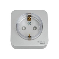 Розетка Systeme Electric Blanca о/у, с заземлением, со шторками, (компакт) изол.пл, 16а, 250в, алюминий BLNRA111113