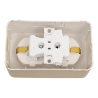 Розетка Systeme Electric Blanca о/у, двойная, с заземлением, со шторками, 16а, 250в, титан BLNRA011204