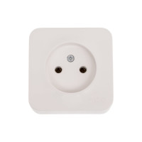 Розетка Systeme Electric Blanca о/у, без заземления, без шторок, метал.пл., 16а, 250в, белый BLNRA000121
