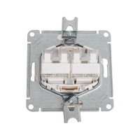 Механизм двойной компьютерной розетки Systeme Electric W59 rj45, категория 5e, слоновая кость RSI-251KK5E-2-86