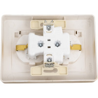 Розетка Systeme Electric Blanca с/у, ip44 двойная, с заземлением, со шторками, с крышками, 16а, 250в, титан BLNRS441124