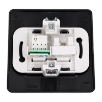 Двойная розетка: компьютерная rj45, кат.5e + телефонная rj11 Systeme Electric Blanca с/у, антрацит BLNIS045116