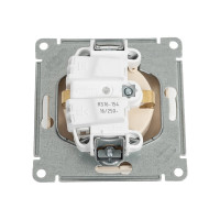 Розетка Systeme Electric W59 с заземлением без шторок, 16а, механизм, слоновая кость RS16-154-2-86