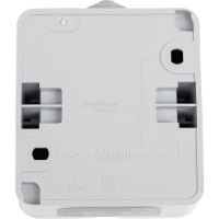 Выключатель с самовозвратом Systeme Electric этюд, ip44, открытой установки, 10 ах, серый, россия KA10-041C