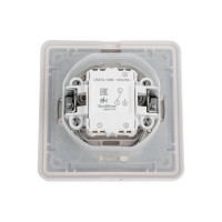 1-клавишный переключатель Systeme Electric W59 aqua, 10ах, ip44, в сборе, белый VS610-156B-18
