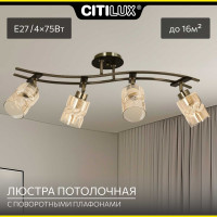 Люстра с поворотными плафонами Citilux Мерида Бронза Венге CL142144