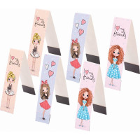 Закладки для книг Fashion Girls с магнитом ЮНЛАНДИЯ, блестки, 25x196 мм, 10 упаковок по 6 шт., 113443