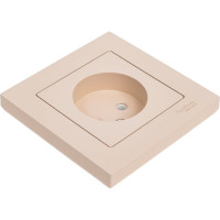Розетка Systeme Electric Atlasdesign песочный, без заземления, 16а, (в сборе с рамкой) ATN001240