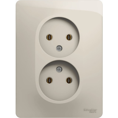 Systeme Electric ( Schneider Electric) Glossa Молочная Розетка 2-ая б/з в сборе SE GSL000920