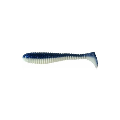 Виброхвост Helios hs-1-026 catcher 2.75"/7 см, blue sparkles/white, 7шт 00000131745