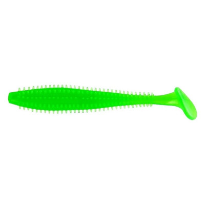 Виброхвост Helios hs-18-007 shaggy 5.12"/13 см, electric green, 5шт 00000140265