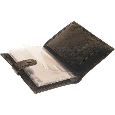 Бумажник водителя BLACK натуральная кожа в коробке с клапаном на кнопке Автостоп БВЛК5Л 912322