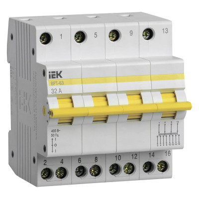 IEK Выключатель-разъединитель трехпозиционный ВРТ-63 4P 32А MPR10-4-032