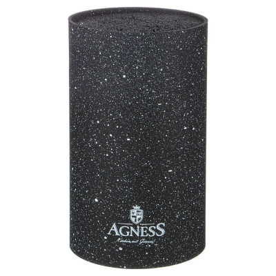 Agness ПОДСТАВКА ДЛЯ НОЖЕЙ BLACK MARBLE УНИВЕРСАЛЬНАЯ, 11*18СМ 911-688