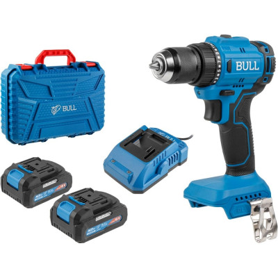 BULL Аккум. дрель-шуруповерт SR 1803 в кор. XLTpro БЕСЩЕТ., 2x2 А*ч, 18 В, 45 Н*м, БЗП 10 мм 1329602