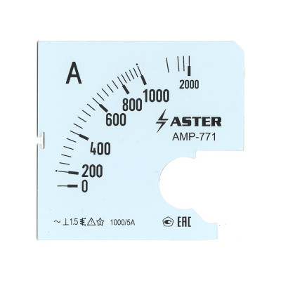 Шкала к амперметру AMP-771 ASTER SC771-1000