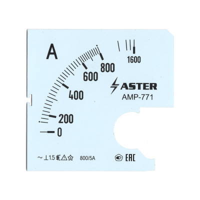 Шкала к амперметру AMP-771 ASTER SC771-800