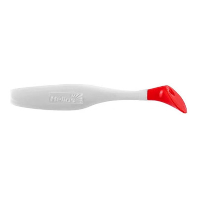 Виброхвост Helios hs-6/1-003 vigor 3.75"/9.5 см, white rt, 7шт 00000124664