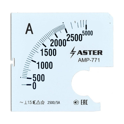 Шкала к амперметру ASTER amp-771 SC771-2500
