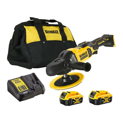 Dewalt Полировальная орбитальная машина DCM849P2, 18В, 180мм, 2 Акб, ЗУ, сумка DCM849P2-QW