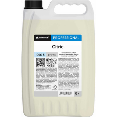 PRO-BRITE CITRIC Моющий концентрат для восстановления блеска полимерных покрытий 5 л 006-5