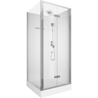Душевая кабина Cerutti SPA BELLA-901T без крыши, профиль хром, стекло прозрачное 9094