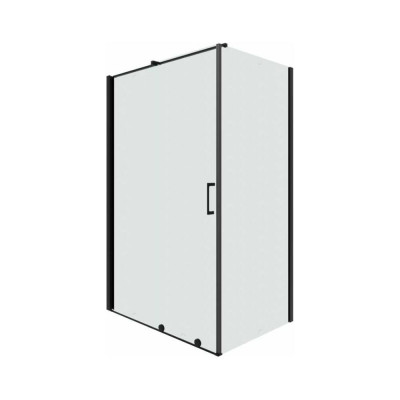 Душевое ограждение Cerutti SPA PREMIATA-B120-8 90x120 см без поддона, профиль черный, стекло прозрачное 9418