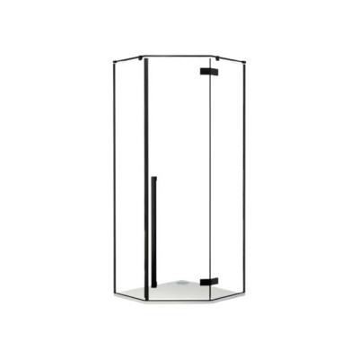 Душевой уголок Cerutti SPA C2A 100x100 см без поддона, черный профиль, стекло прозрачное 8710