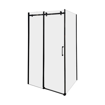 Душевой уголок Cerutti SPA CEZA S-120B 118x88 см без поддона, стекло прозрачное, профиль черный 8496
