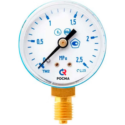 Сварочный манометр РОСМА ТМ-210Р.00 (0-25МПа) ДК50 М12х1.5, O2 класс точности 2.5 D070-01621